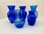 Vintage Cobalt Blue Glass Vase Collection - Set of 5 For Sale - Image 9 of 9