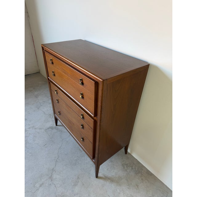 Wood Mid-Century Modern John Stuart “Facade” Highboy Commode For Sale - Image 7 of 18