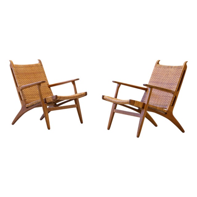 CH-27 Chairs by Hans J. Wegner for Carl Hansen & Søn, 1950s, Set of 2 For Sale