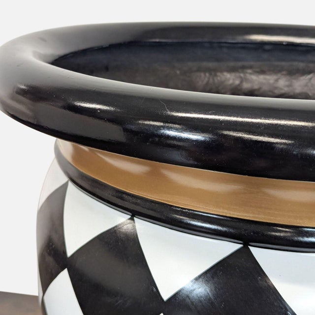Contemporary MacKenzie-Childs Pedestal Urn For Sale - Image 3 of 4