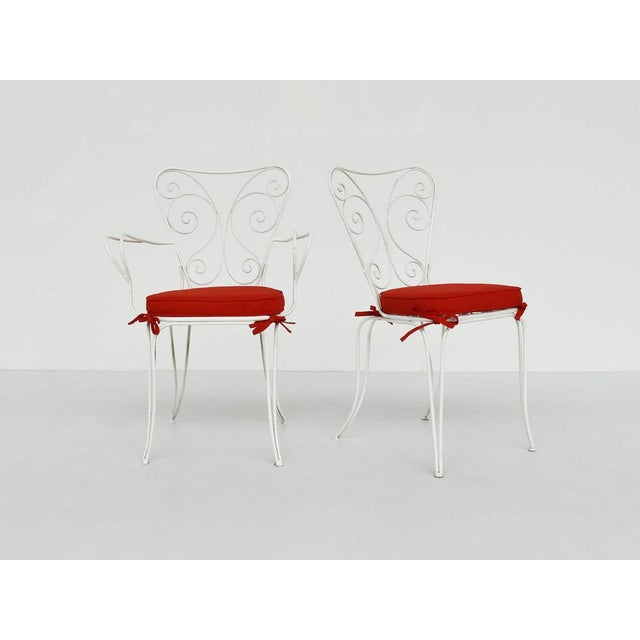 1950s Table and Chairs attributed to Lio Carminati, Set of 5 For Sale - Image 5 of 13