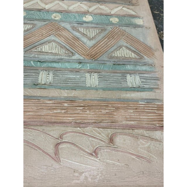 Pair of Peach & Mint Palette Knife Artwork by Stephen Kaye For Sale - Image 6 of 12