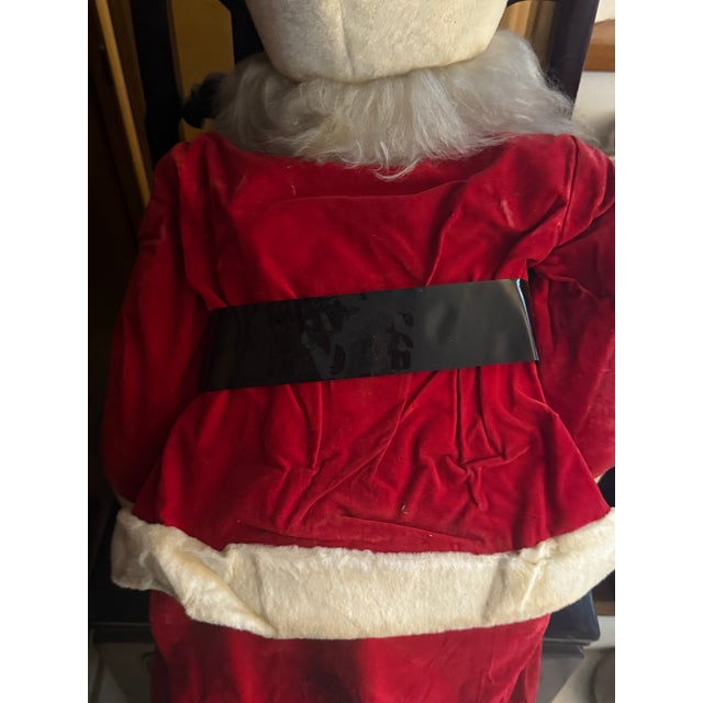American Rare 4 Ft Coca-Cola Santa Claus Store Display – Velvet Suit – 1971 For Sale - Image 3 of 9