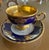 Vintage Cobalt Blue & Gold Espresso Cup & Saucer. Eberthal East Germany.