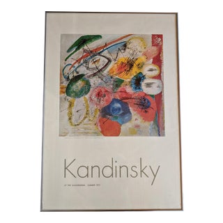 Vintage Wassily Kandinsky Black Lines Abstract Expressionism Framed Art For Sale