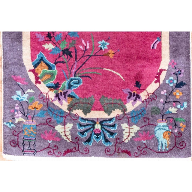 Art Deco Art Deco Chinese 4.9x3 Oriental Rug,NE China 1920's For Sale - Image 3 of 7