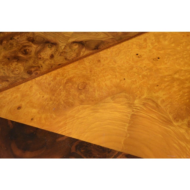 1970s Dell'Arredamento for Miniforms 94" Burl Dining Table For Sale - Image 9 of 13