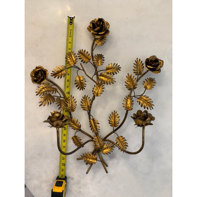 Gilt Wall Candle Sconce For Sale - Image 4 of 6