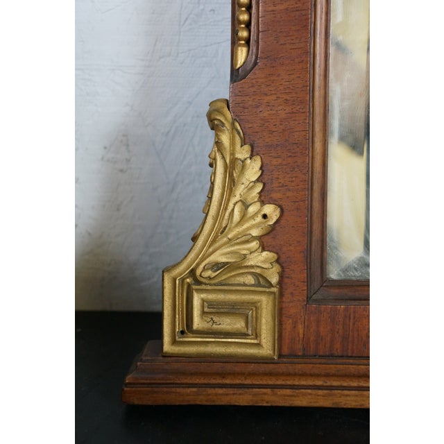 Antique French Louis XVI Mahogany Ormolu Overmantle Mirror Dresser Backsplash 49" For Sale - Image 14 of 14