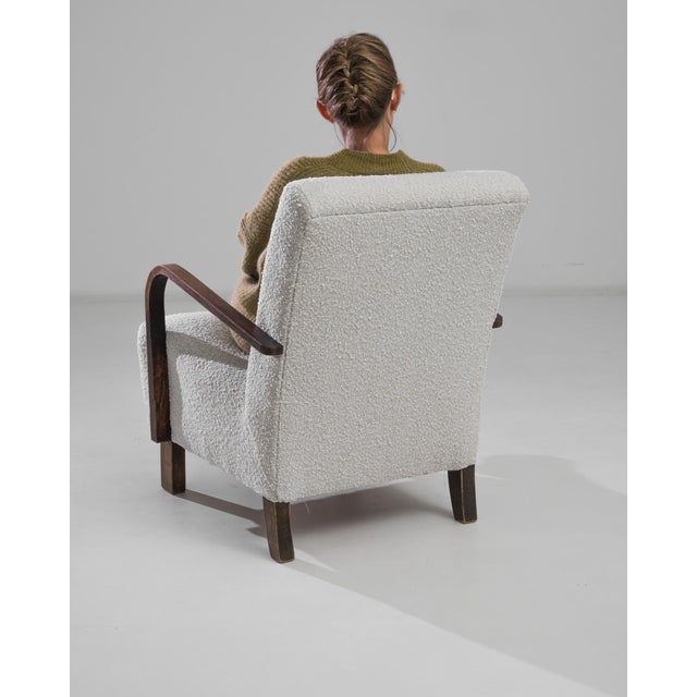 Jindrich Halabala 1960s Czech Upholstered Armchair by J. Halabala For Sale - Image 4 of 6