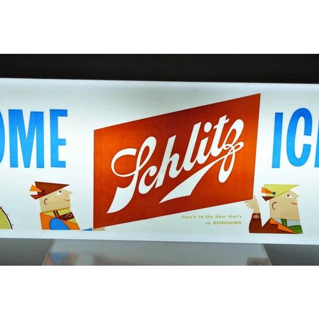 Mid 20th Century Vintage 1958 Jos. Schiltz Large 73" Lighted Brewing Beer Advertisement Bar Sign For Sale - Image 5 of 13