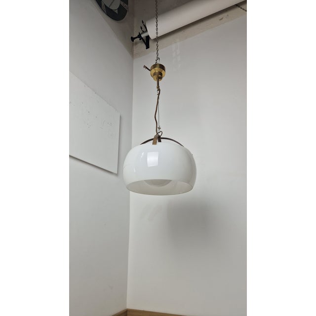 Omega Pendant in Brass by Vico Magistretti for Artemide, 1960s, in Very Good conditions. Designed 1960 to 1969 I have...