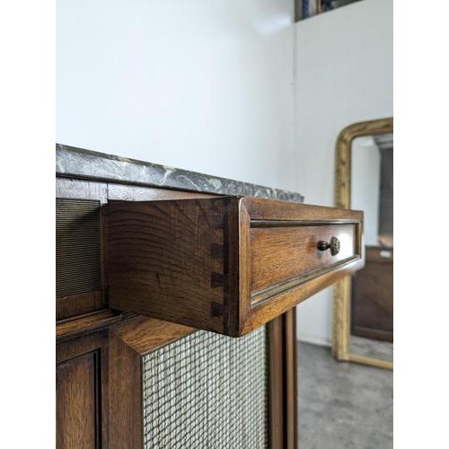Wood Mahogany Wire-Mesh Directoire Sideboard For Sale - Image 7 of 10
