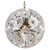 Contemporary Sputnik Pendant Light with 51 Flowers in Clear Glass and Burnished Brass from Justfurnituress SRL For Sale - Image 3 of 10