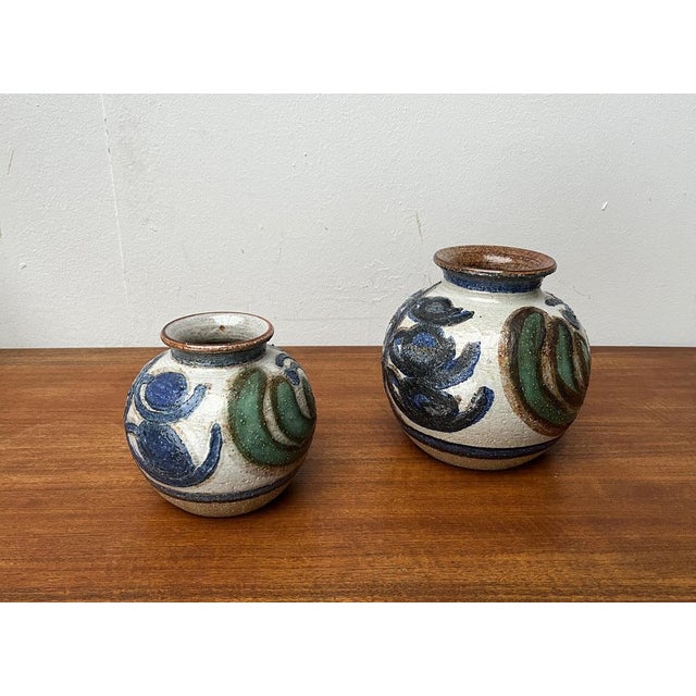 Mid-Century Modern Danish Studio Pottery Cactus Series Ball Vases from Søholm, 1960s, Set of 2 For Sale - Image 14 of 18