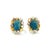 Green Bochic “Orient” Blue Opal & Multi Sapphires Earrings Set In 18K Gold & Silver - a pair For Sale - Image 8 of 10