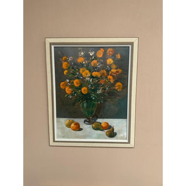 Arne Ericson, Floral Still Life, 1967, Oil Painting on Panel, Framed For Sale - Image 17 of 18