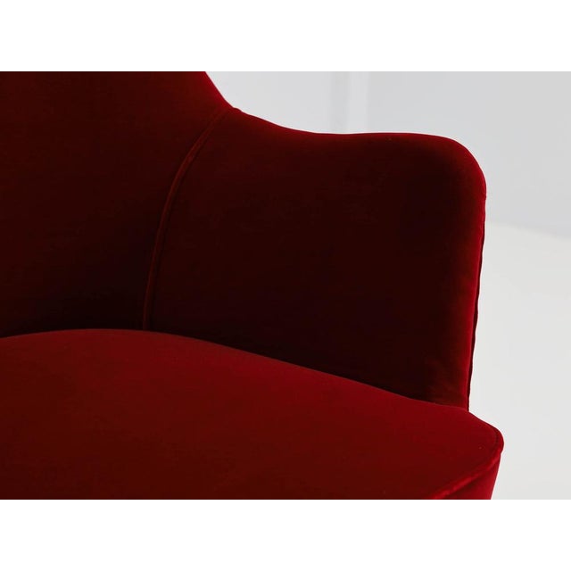 Small Armchairs with High Backrests in the style of Gio Ponti, Italy, 1950, Set of 2 For Sale - Image 12 of 15