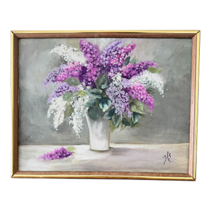 Antique Still Life of Lilacs Oil Painting