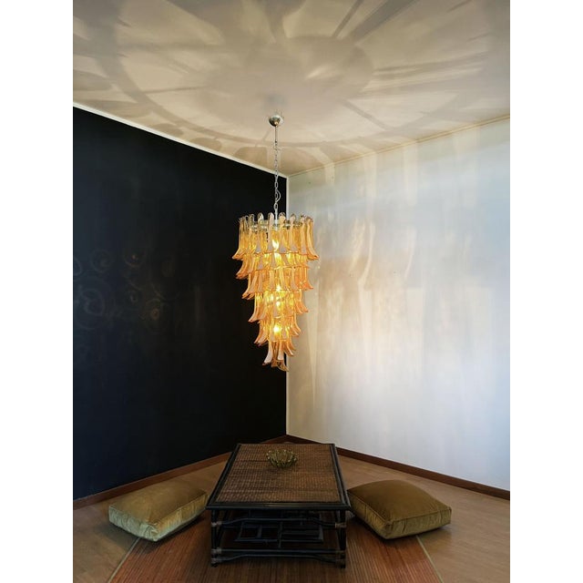 Large Italian Murano Glass Spiral Chandelier, 1990s For Sale - Image 18 of 18