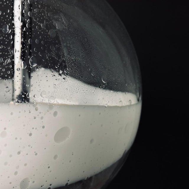 The rare large hand-blown Murano glass pendant lamp, designed by Ettore Fantasia and Gino Poli for Sotis Murano, Italy,...