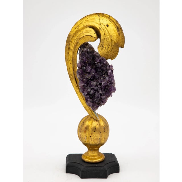 Gold Reclaimed Fragment With Amethyst For Sale - Image 8 of 8