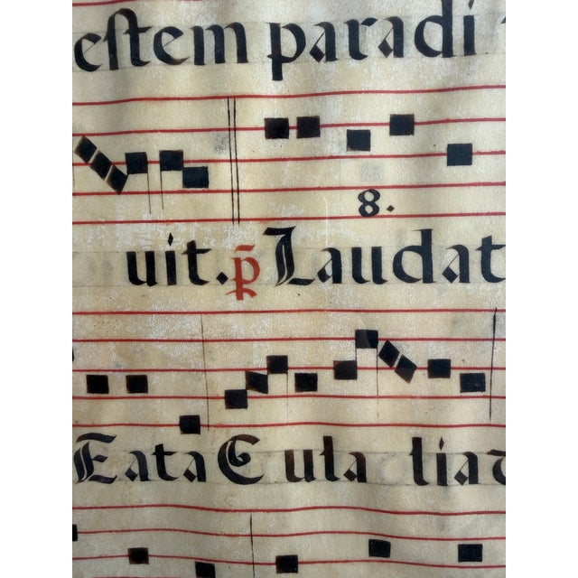 Antique Gregorian Chant Music Page For Sale - Image 6 of 11