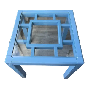 Chelsea House Blue Trellis Side Table