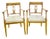 Empire Walnut Armchairs with Lyre Back, Set of 2 For Sale
