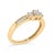 Contemporary 10K Yellow Gold 1/2 Cttw Diamond Three Stone Ring - Size 6.5 For Sale - Image 3 of 6