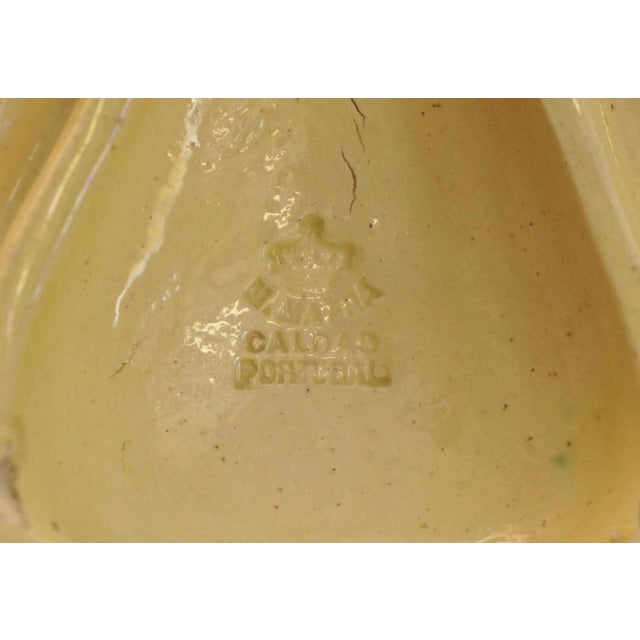 Victorian Portuguese Mafra Palissy Ware Ewer Jug & Saucer, 1880s For Sale - Image 17 of 18