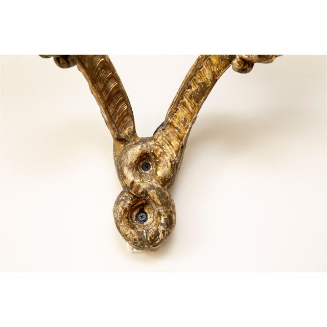 Wood Antique Two-Light Gilt-Wood French Rococò Wall Sconces - a Pair For Sale - Image 7 of 8