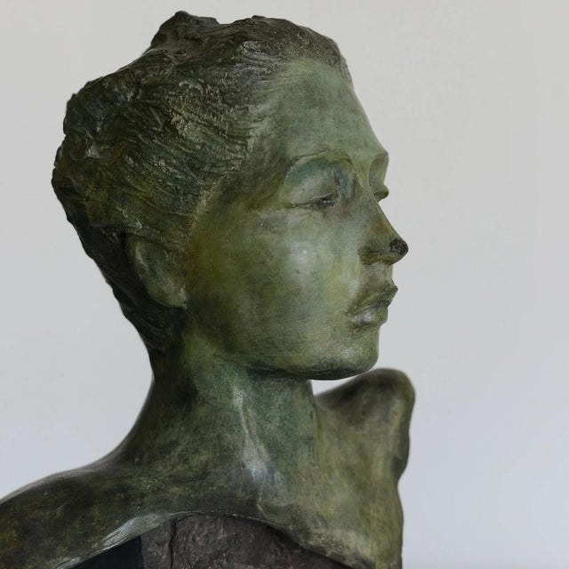 Female Bust, 1990s, Bronze For Sale - Image 6 of 11