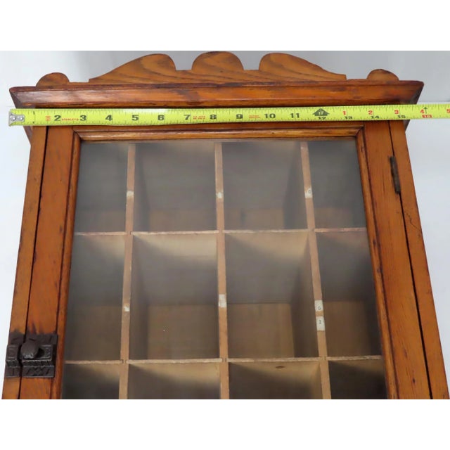 Antique American Chestnut Flavor Extracts Cabinet With Divided Sectional Interior For Sale - Image 11 of 13