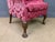 Red Antique Wing Chairs in Walnut, 1895 For Sale - Image 8 of 15