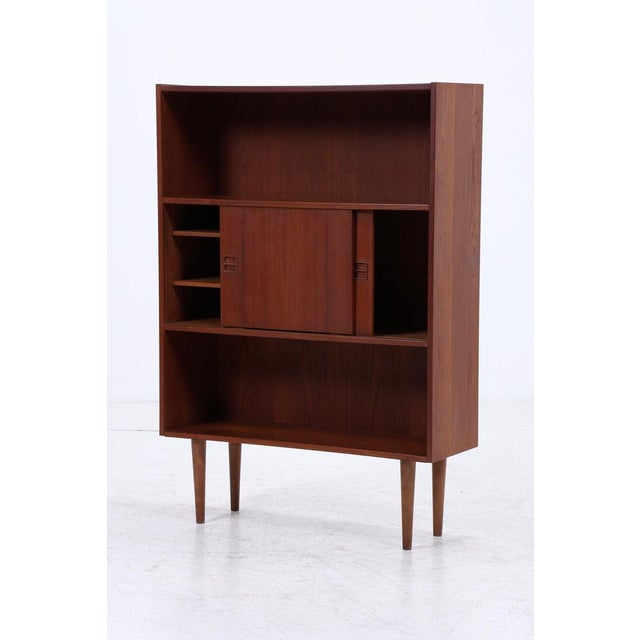 Vintage Teak Shelving Unit with Sliding Doors, 1960s For Sale - Image 6 of 15