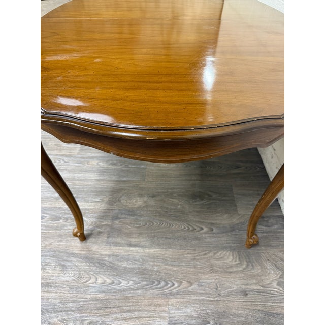 Vintage French Provincial Style Dining Table With Extension Two Leaves For Sale - Image 11 of 16