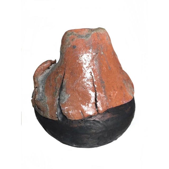 Signed 1970s Ceramic Sculptural Vase: Mid-Century Modernist Pottery For Sale - Image 4 of 9