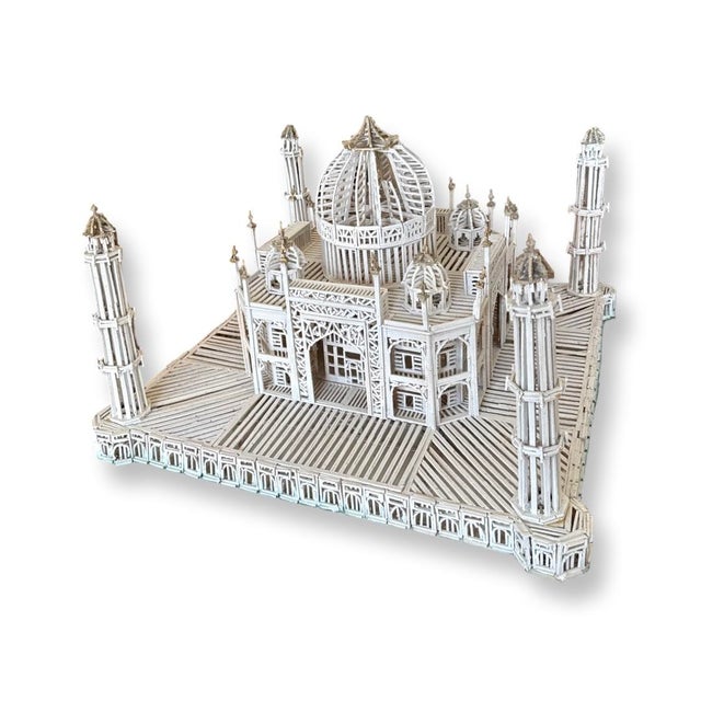 Vintage Boho Architectural Scale Taj Mahal Model For Sale - Image 4 of 4