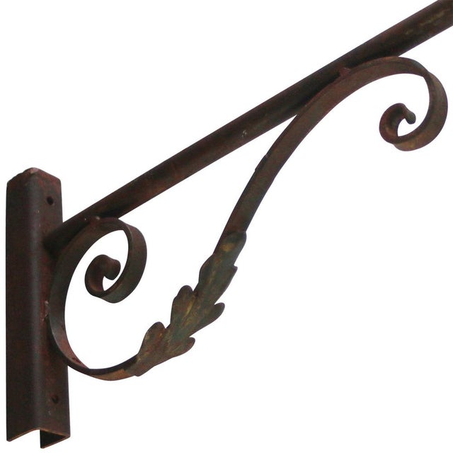 Glass French Cast Iron and Opaline Glass Wall Light For Sale - Image 7 of 8