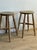 A pair of antique English stools with simple, well-balanced proportions and softly worn surfaces that speak to years of...