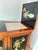 Mid-20th Century Japanese Lacquered Bar Cabinet With Hand-Painted Panels and Expanding Top For Sale - Image 4 of 15