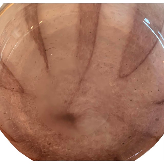 Large 1960s Studio Art Glass Vase For Sale - Image 4 of 4