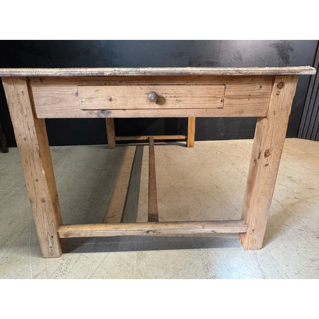 French Pine Farmhouse Dining Table, 1890 For Sale - Image 14 of 17