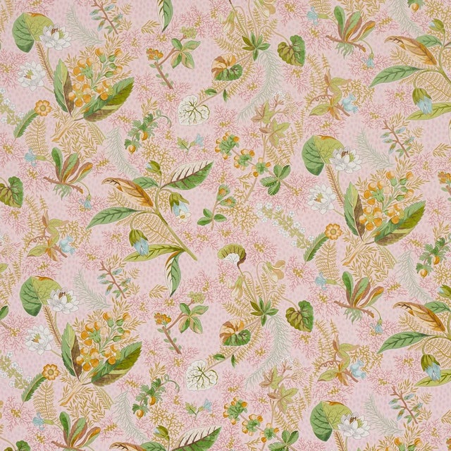 Sample - Schumacher Blackwell Wallpaper in Blush For Sale In Charlotte - Image 6 of 6