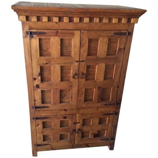 Old World Pine Armoire For Sale