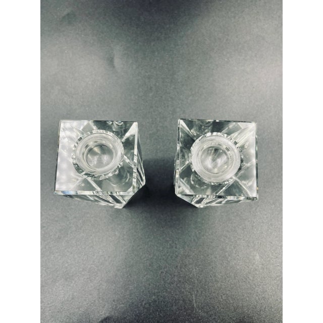 Glass Vintage Saks Fifth Avenue Modernist Crystal Salt & Pepper Set- a Pair For Sale - Image 7 of 12