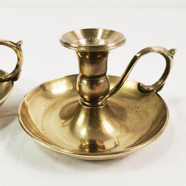 Art Deco Brass Candlesticks, Germany, 1960s, Set of 2 For Sale - Image 6 of 11