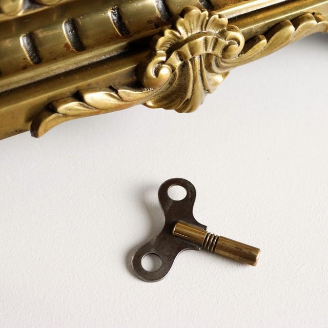 Vintage Bronze Table Clock For Sale - Image 15 of 16