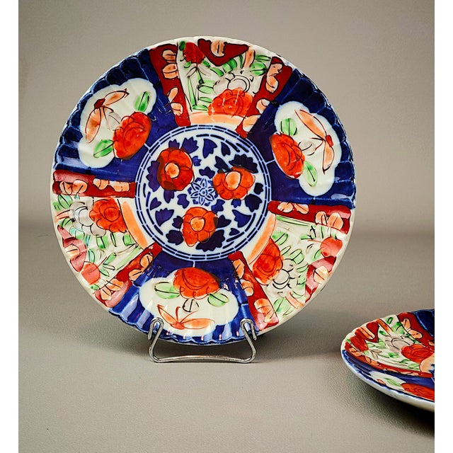 Antique Japanese Imari Plates, Set of 2 For Sale - Image 3 of 11